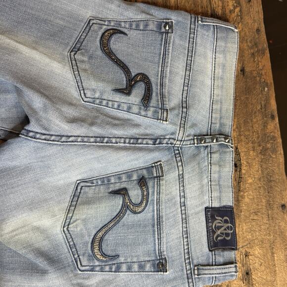 Rock & Republic Kasandra Women’s Studded Light Wash Jeans 6M Bootcut Designer - Picture 9 of 13